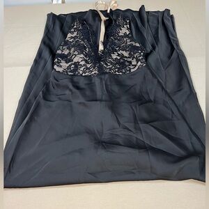 Meshki Elegant Black Lace Slip Dress